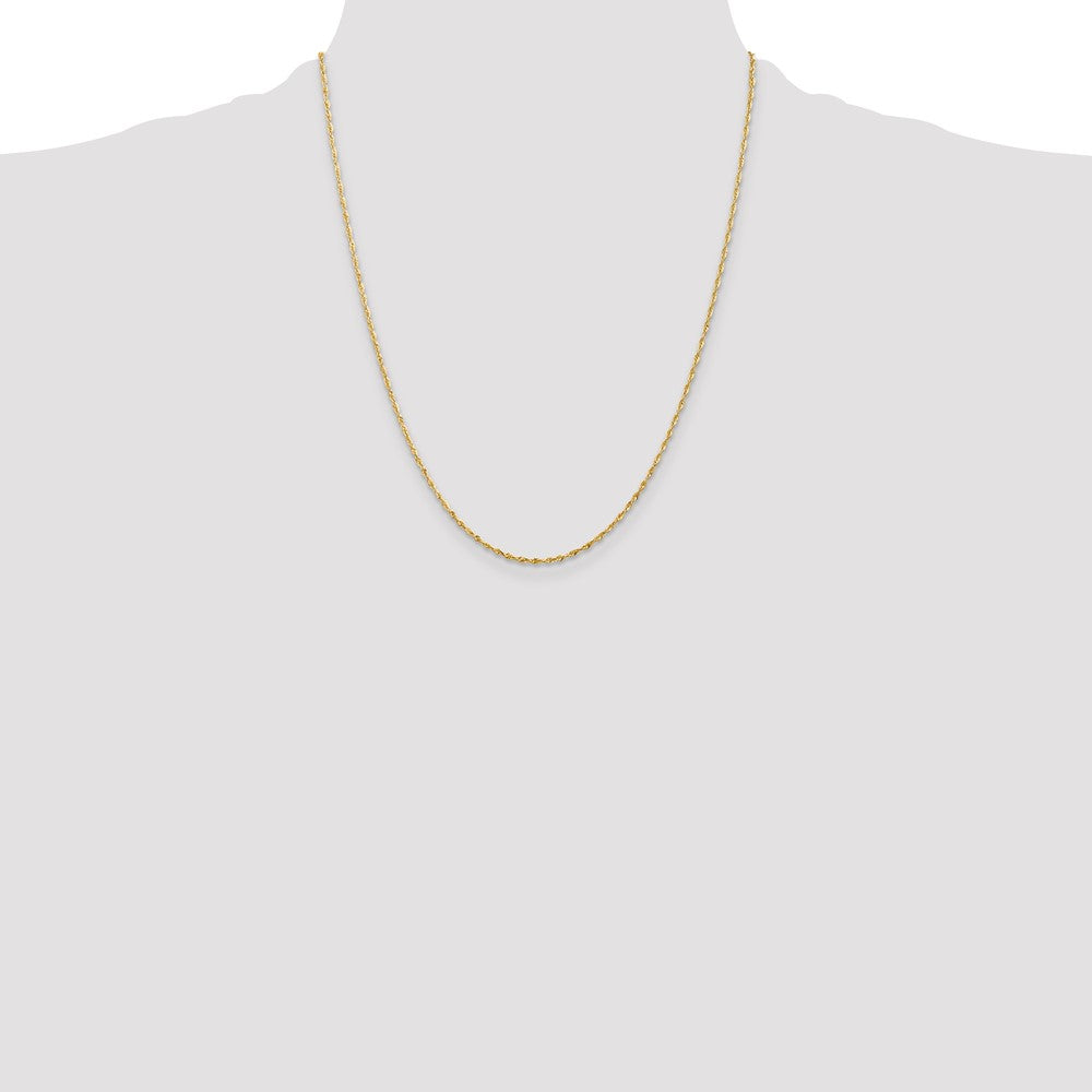 14k 1.5mm Extra-Light D/C Rope Chain (3.31 grams)