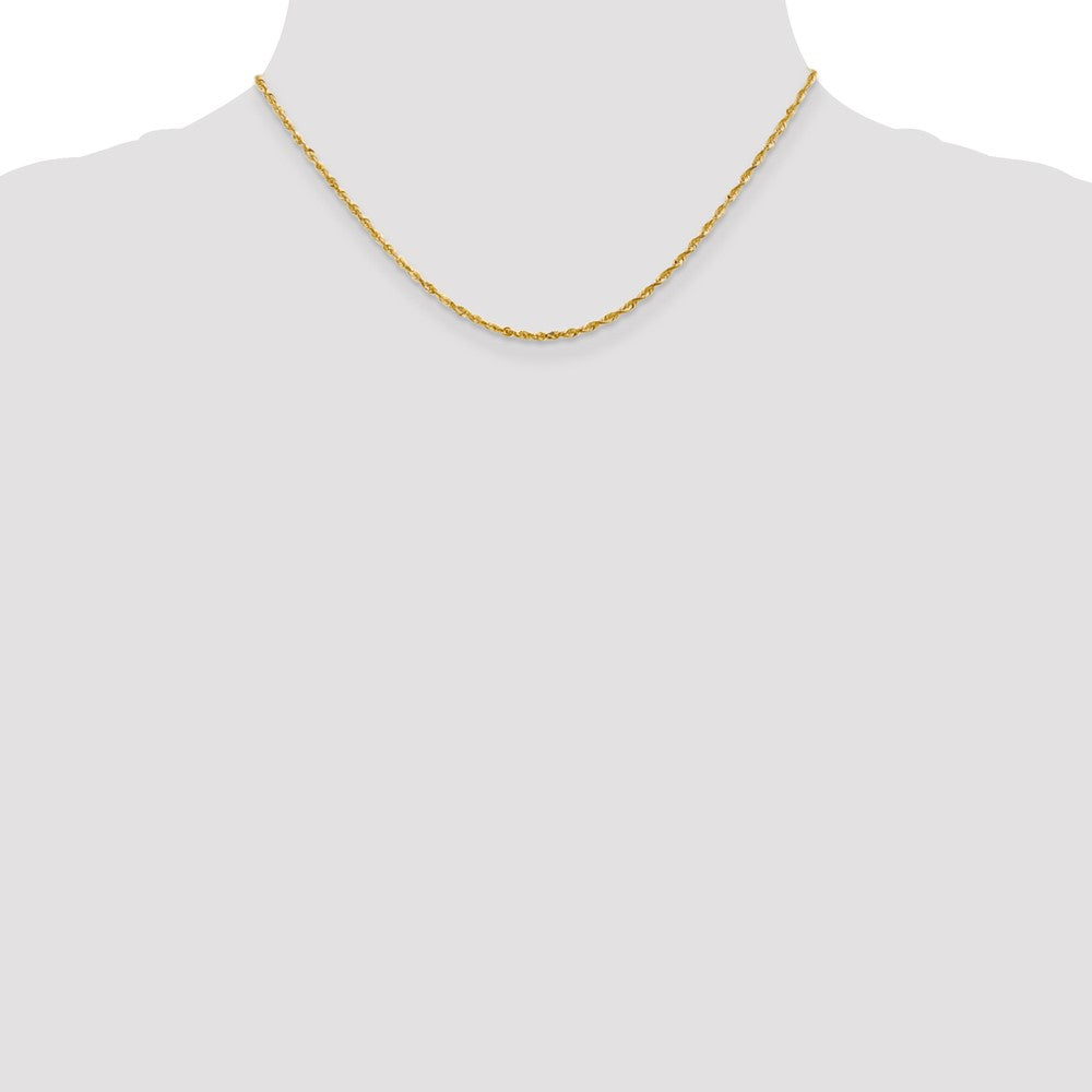 14k 2.0mm Extra-Light D/C Rope Chain (3.66 grams)