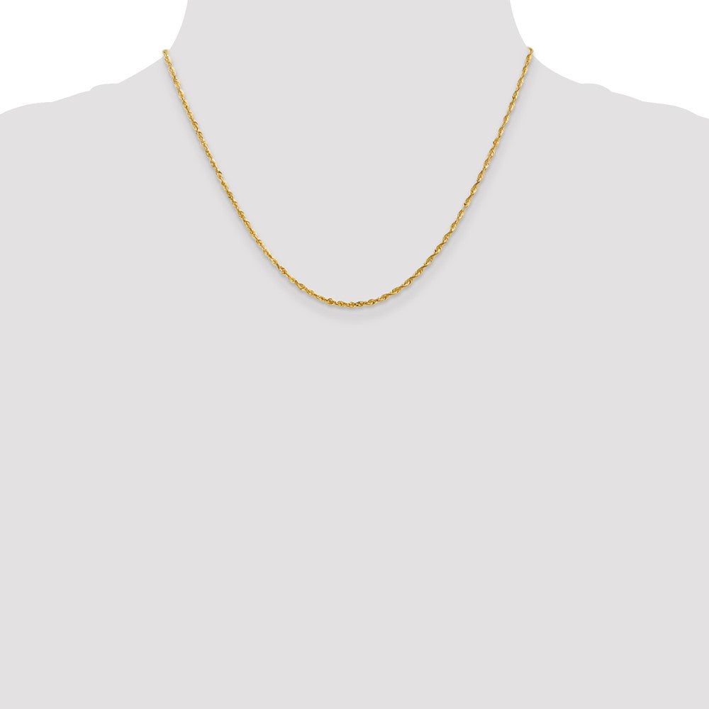 14k 2.0mm Extra-Light D/C Rope Chain (3.66 grams)