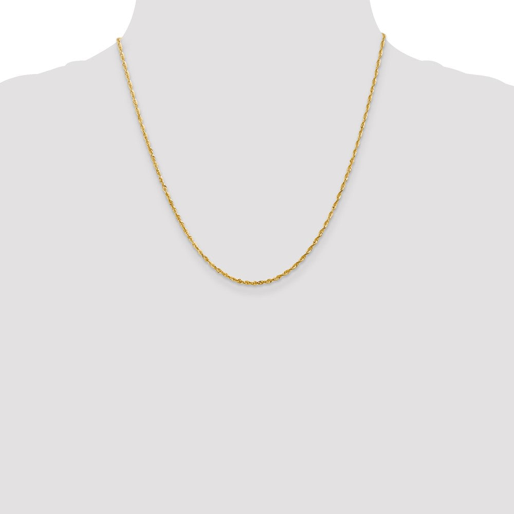 14k 2.0mm Extra-Light D/C Rope Chain (3.66 grams)