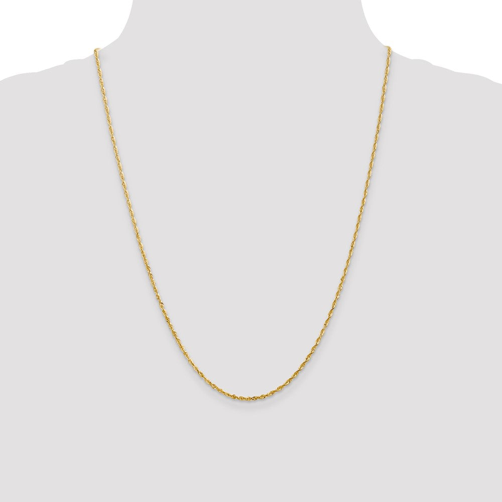 14k 2.0mm Extra-Light D/C Rope Chain (3.66 grams)