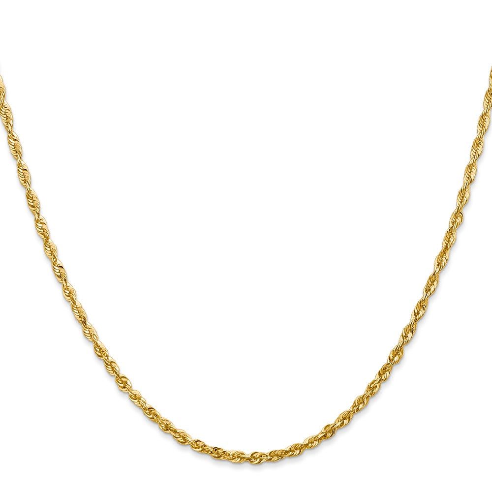14k 2.25mm Extra-Light D/C Rope Chain (4.17 grams)