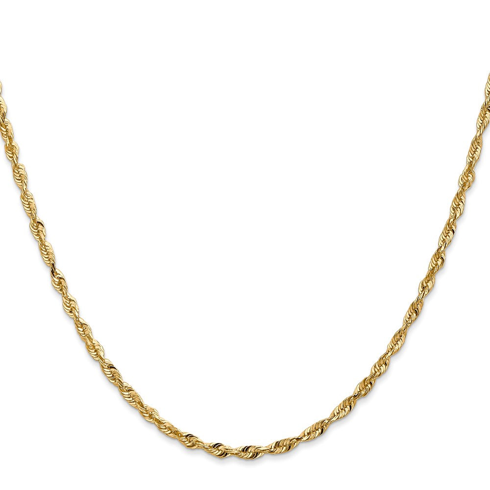 14k 2.5mm Extra-Light D/C Rope Chain (6.54 grams)