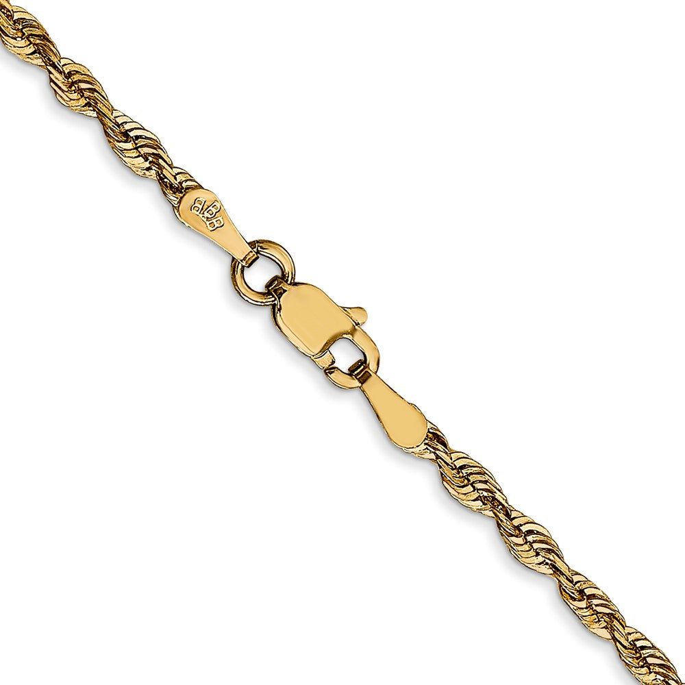 14k 2.5mm Extra-Light D/C Rope Chain (6.54 grams)