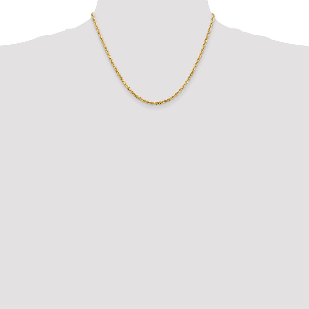 14k 2.75mm Extra-Light D/C Rope Chain (8.71 grams)