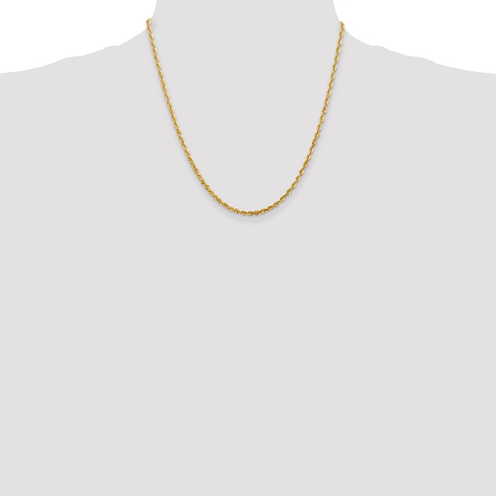 14k 2.75 mm Extra-Light D/C Rope Chain (9.44 grams)