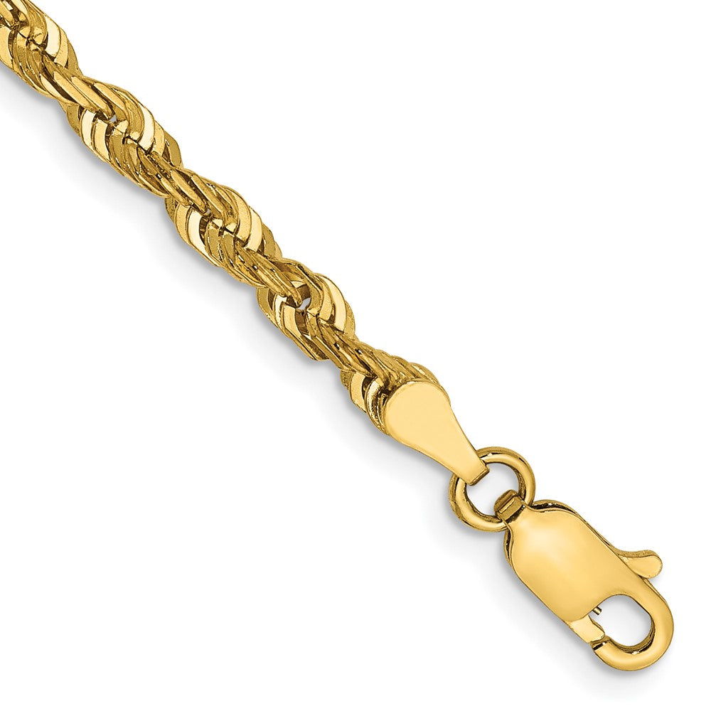 14k 4mm Extra-Light D/C Rope Chain Bracelet (5.12 grams)