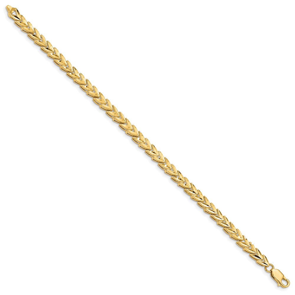 14k Yellow Gold 5 mm Diamond Cut Bracelet (6.79 grams)