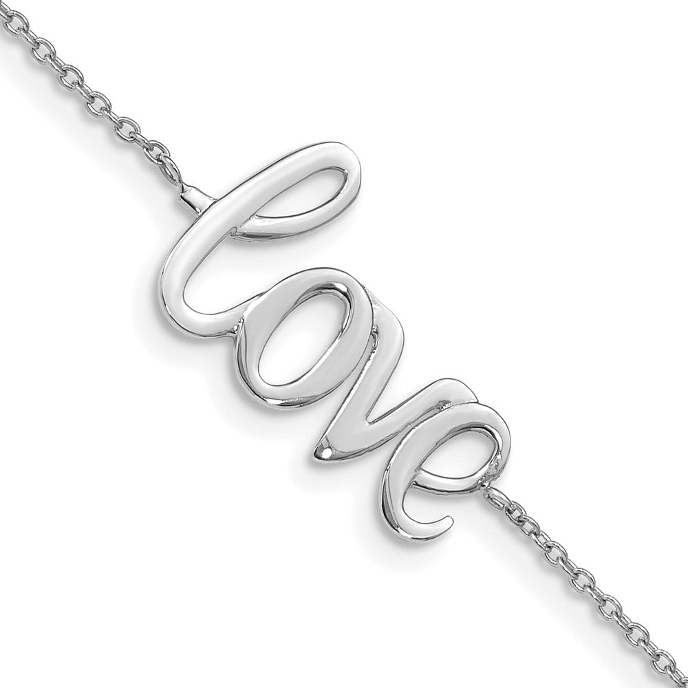 14k White Gold 13 mm  Polished LOVE Bracelet