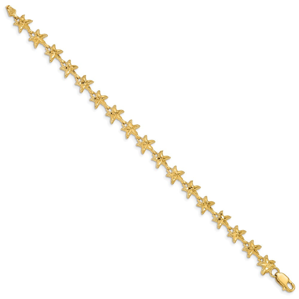 14k Yellow Gold 8 mm Starfish Bracelet