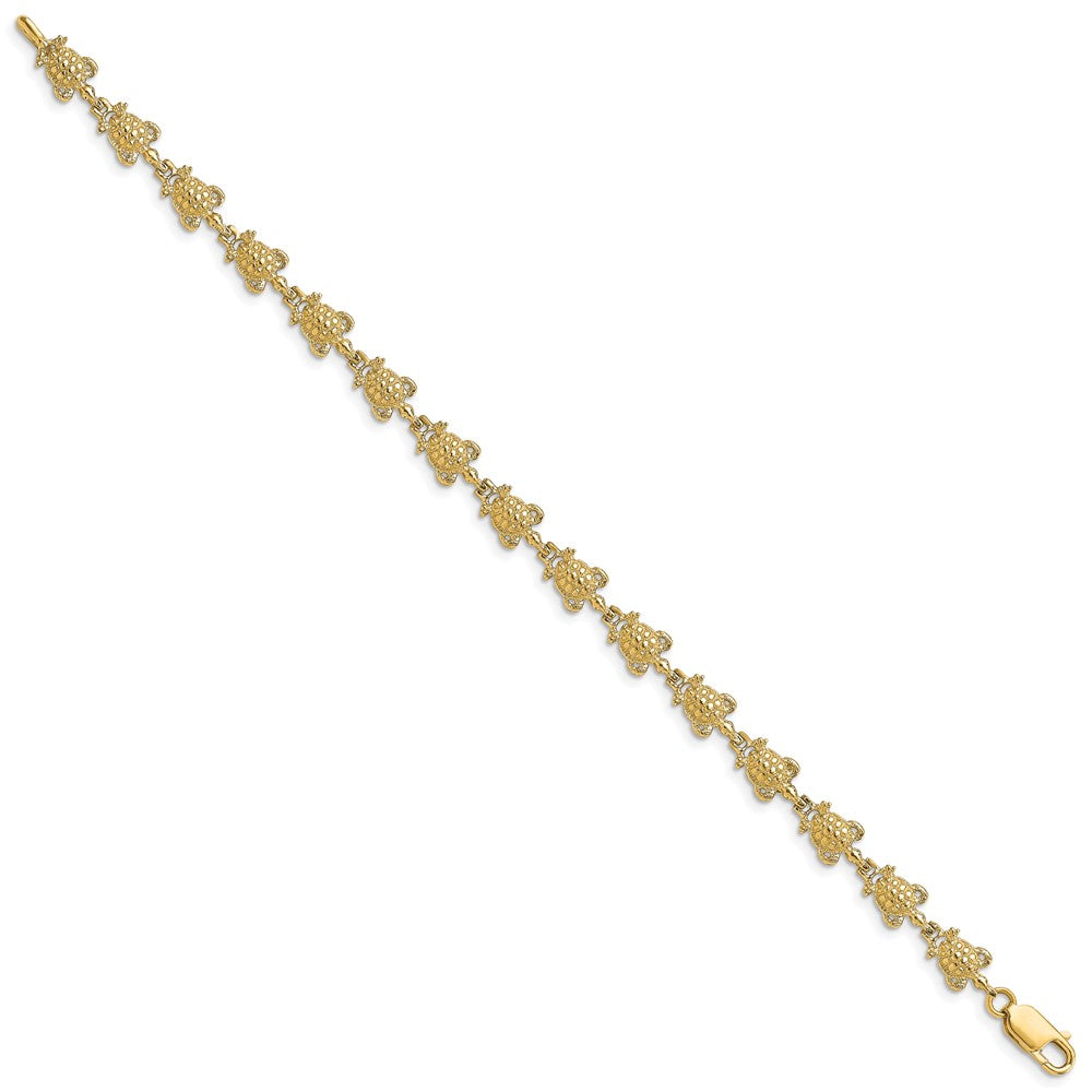 14k Yellow Gold 6.3 mm Turtle Bracelet