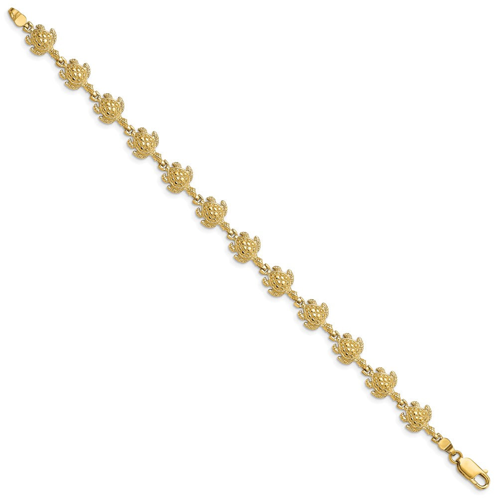 14k Yellow Gold 8.5 mm Turtle Bracelet (8.47 grams)