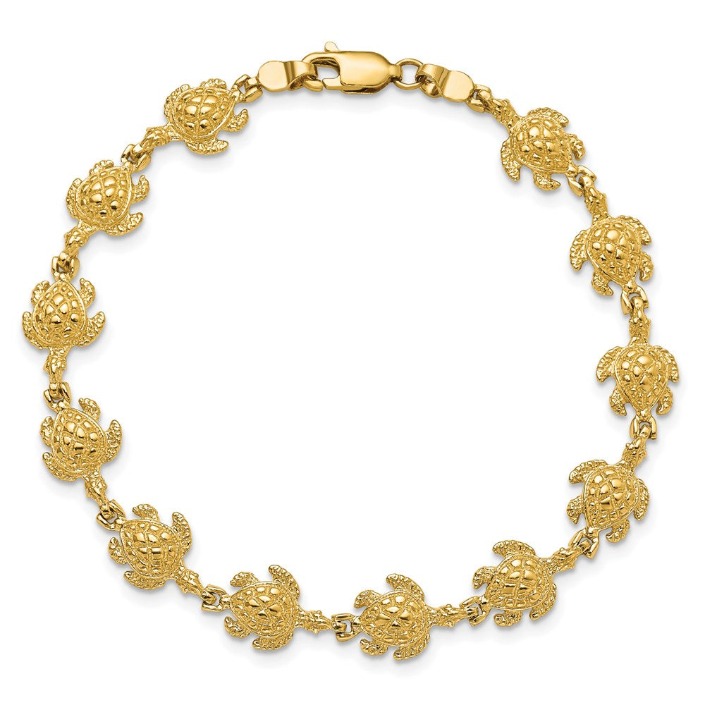 14k Yellow Gold 8.5 mm Turtle Bracelet (8.47 grams)