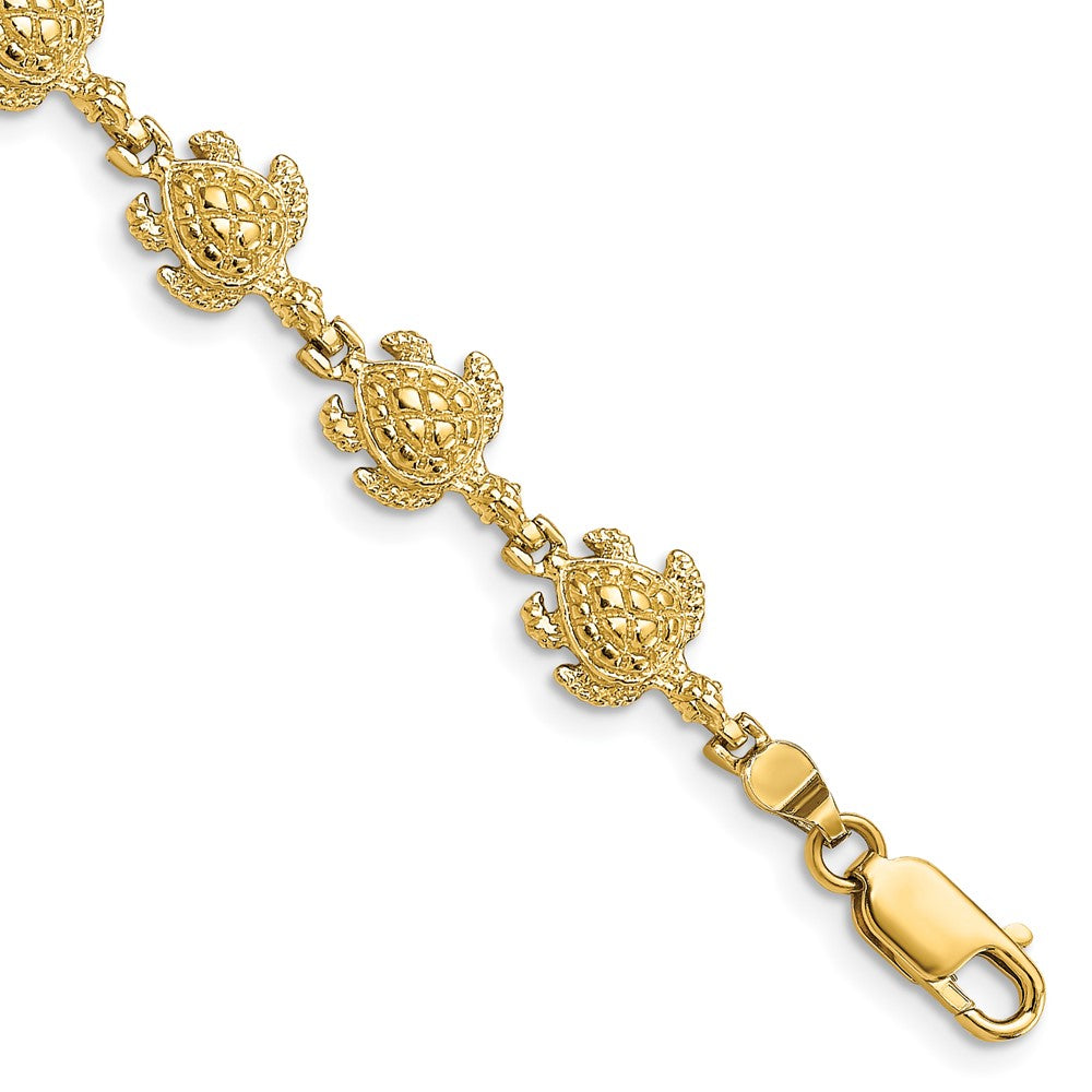 14k Yellow Gold 8.5 mm Turtle Bracelet (8.47 grams)