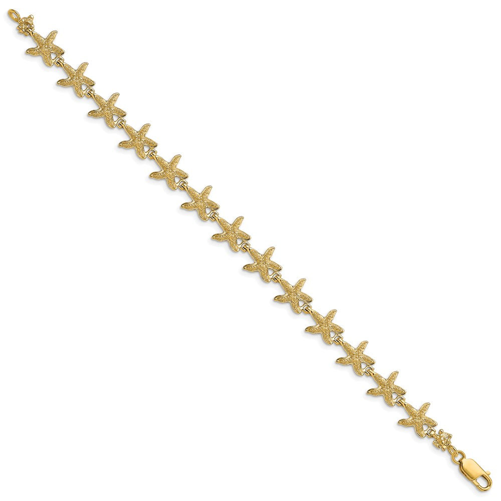 14k Yellow Gold 10 mm Starfish Bracelet (7.62 grams)