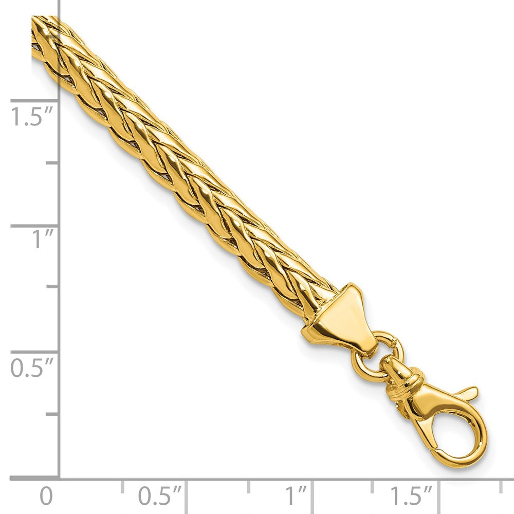 14k Yellow Gold 4.8 mm Polished Fancy Link Bracelet (8.25 grams)