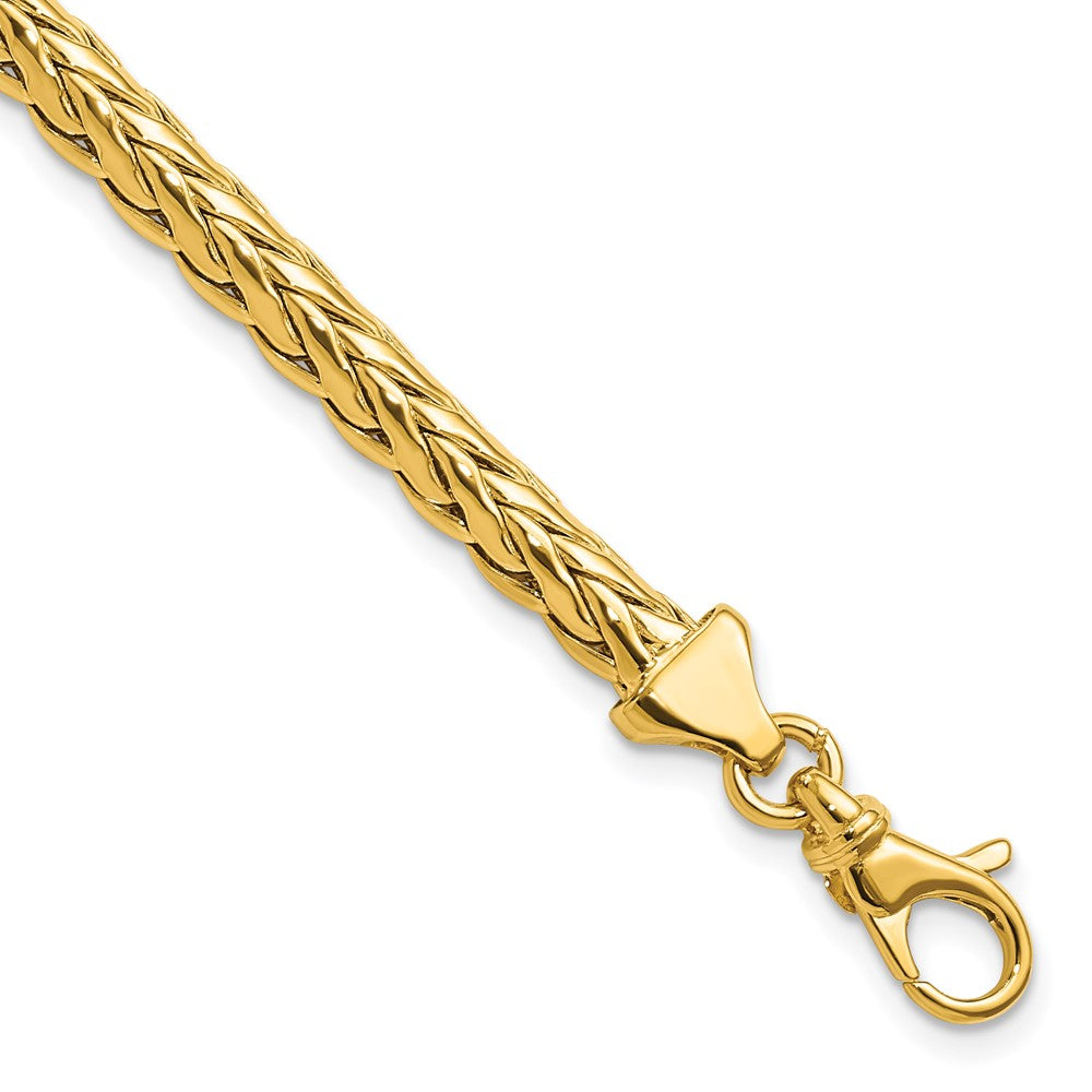 14k Yellow Gold 4.8 mm Polished Fancy Link Bracelet (8.25 grams)