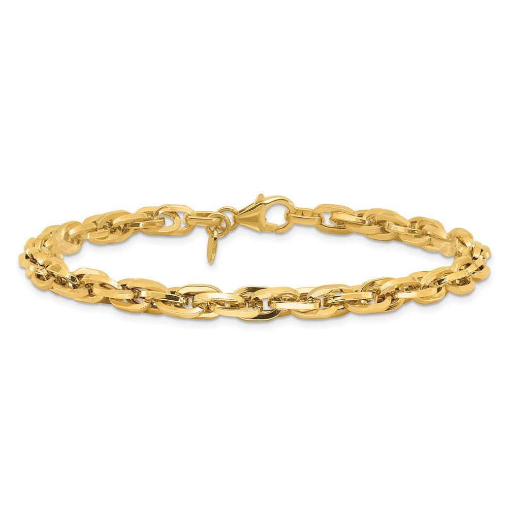 14k Yellow Gold 5 mm Polished Fancy Bracelet (5.87 grams)