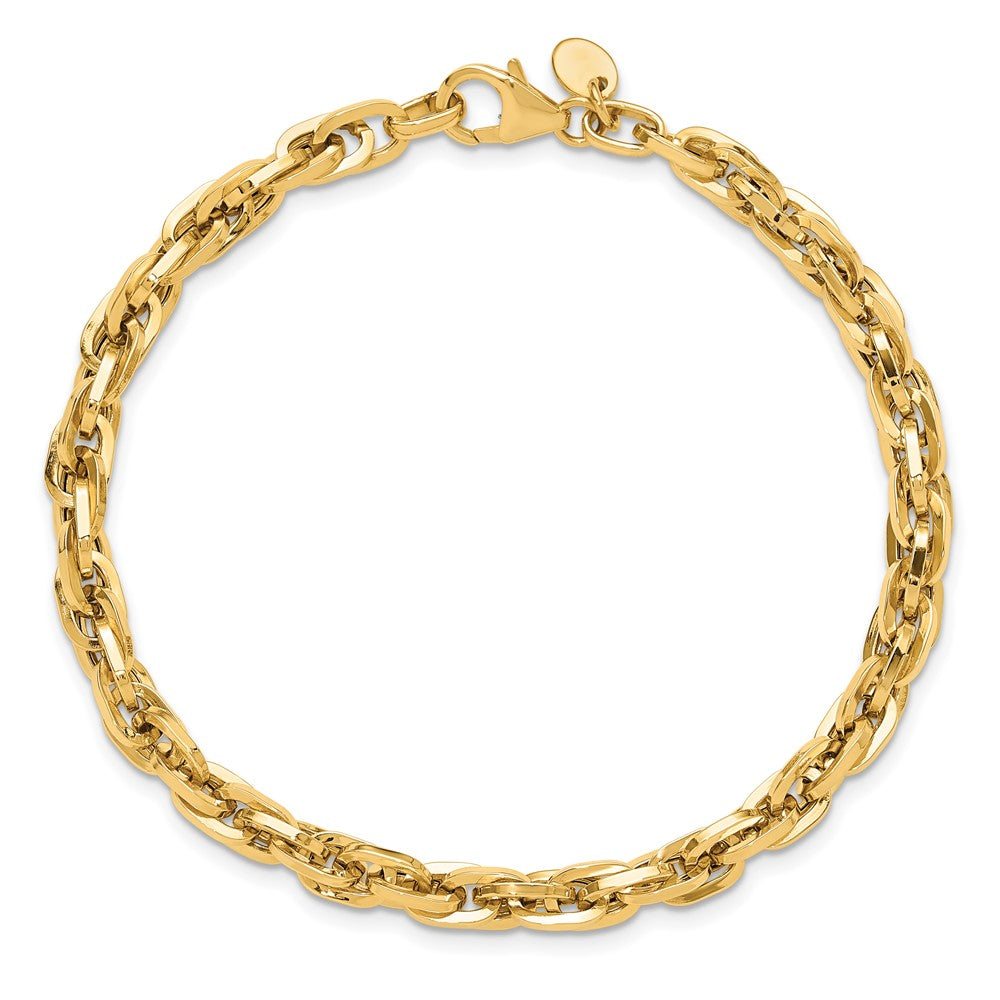 14k Yellow Gold 5 mm Polished Fancy Bracelet (5.87 grams)