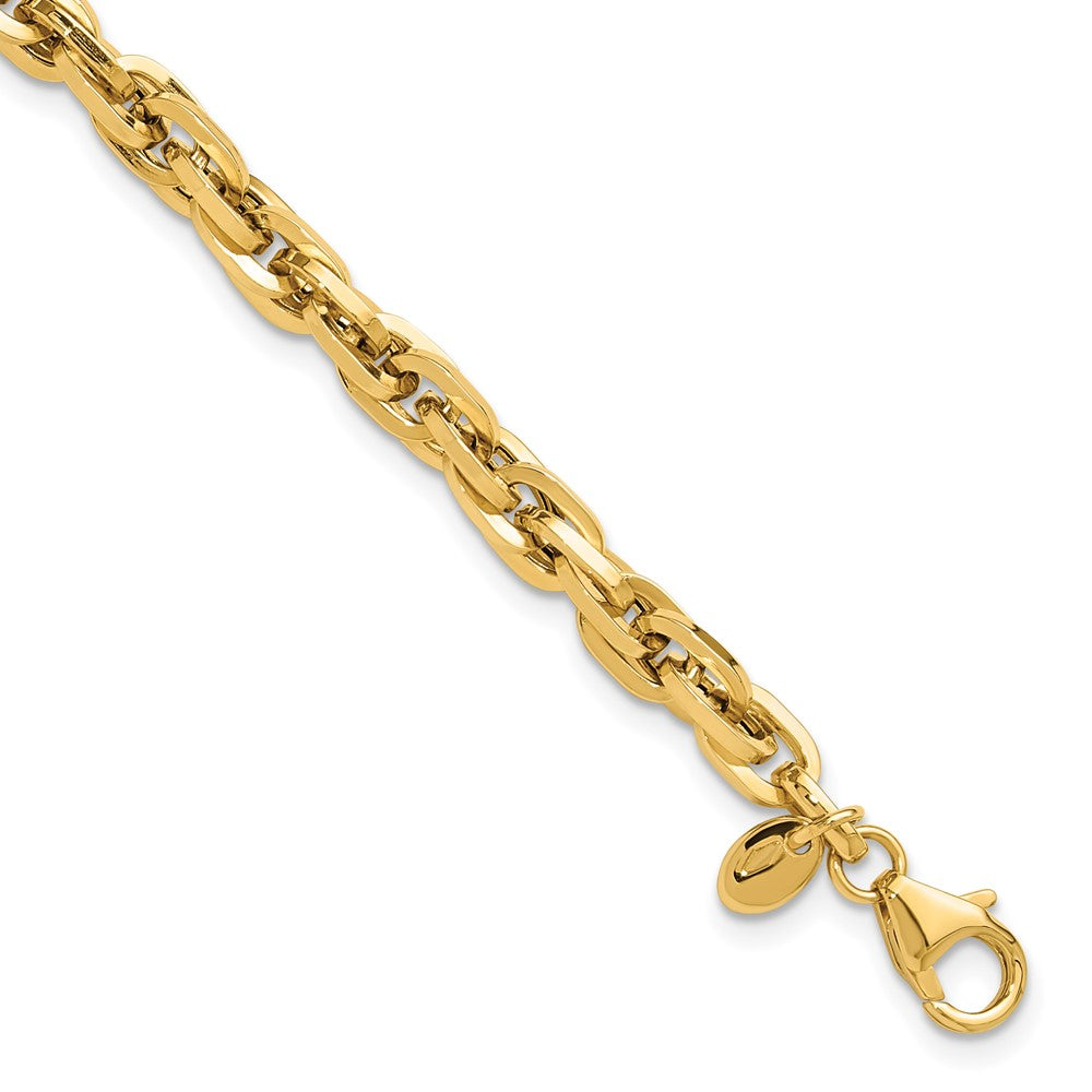 14k Yellow Gold 5 mm Polished Fancy Bracelet (5.87 grams)