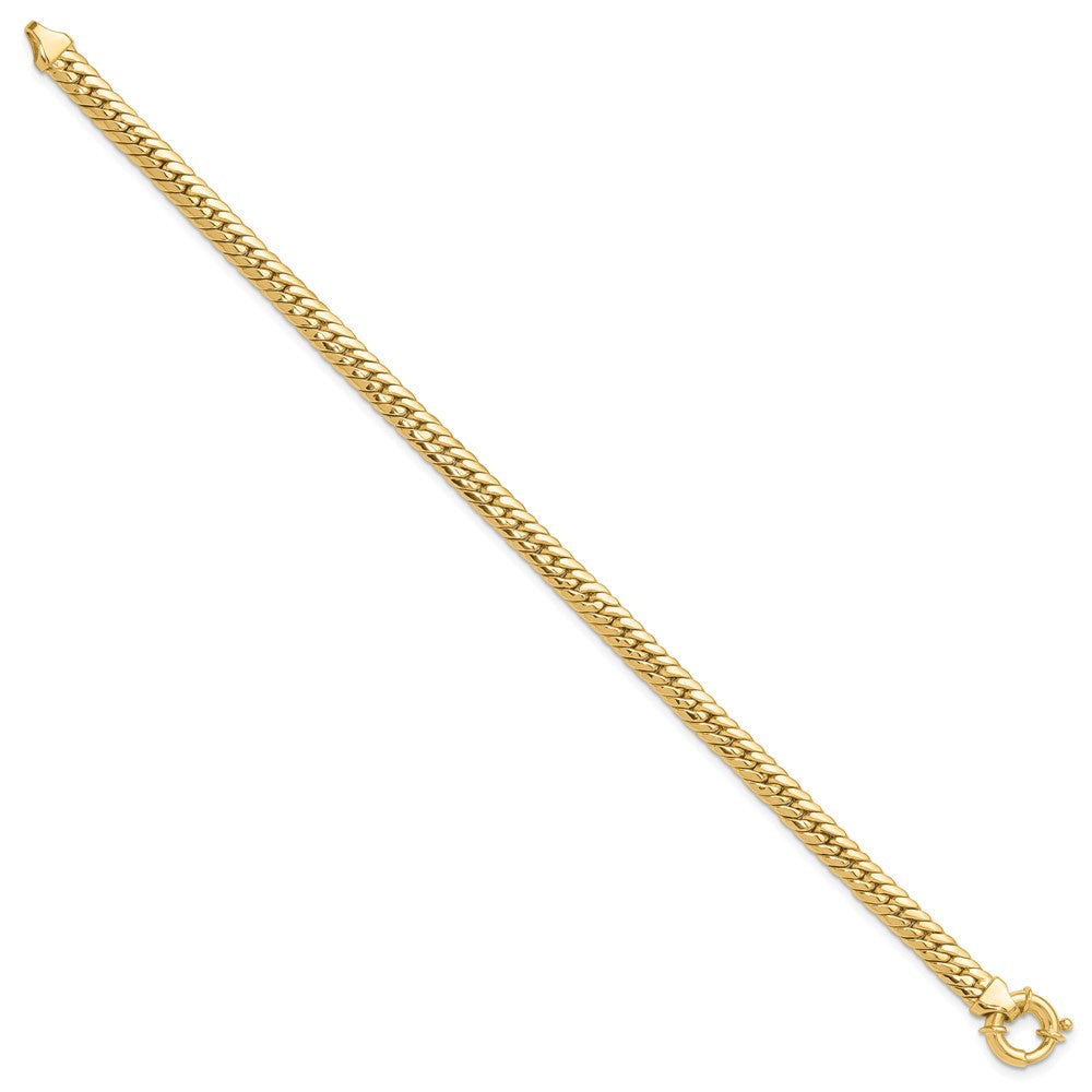 14k Yellow Gold 4.9 mm Polished Fancy Link Bracelet (5.85 grams)