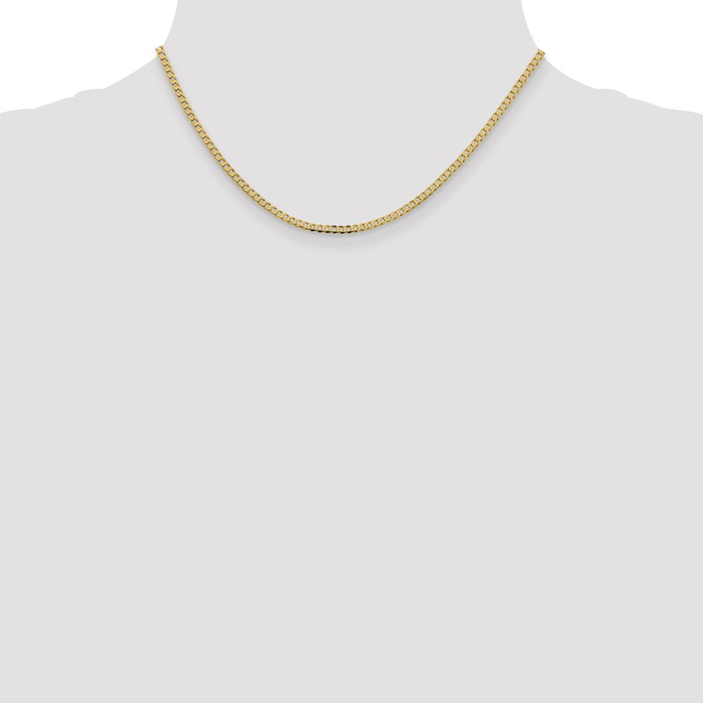 14k 2.3mm Flat Beveled Curb Chain (4.50 grams)