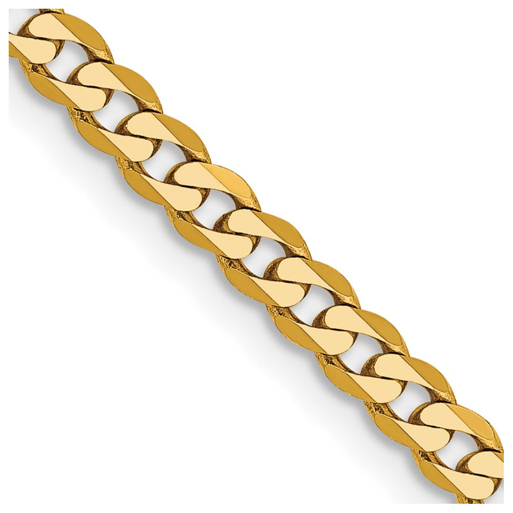 14k 2.9mm Flat Beveled Curb Chain (5.60 grams)