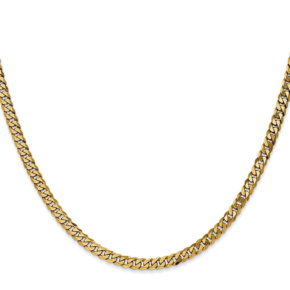 14k 3.9mm Flat Beveled Curb Chain (10.30 grams)