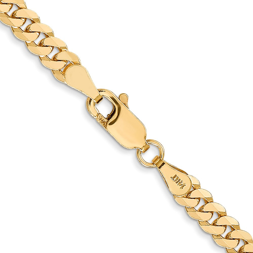 14k 3.9mm Flat Beveled Curb Chain (10.30 grams)