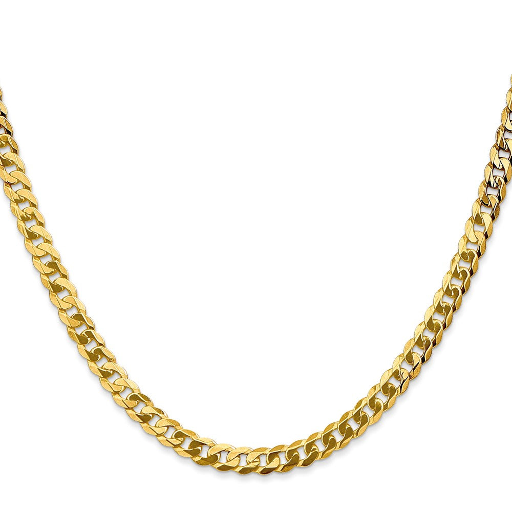 14k 4.75mm Flat Beveled Curb Chain (16.33 grams)