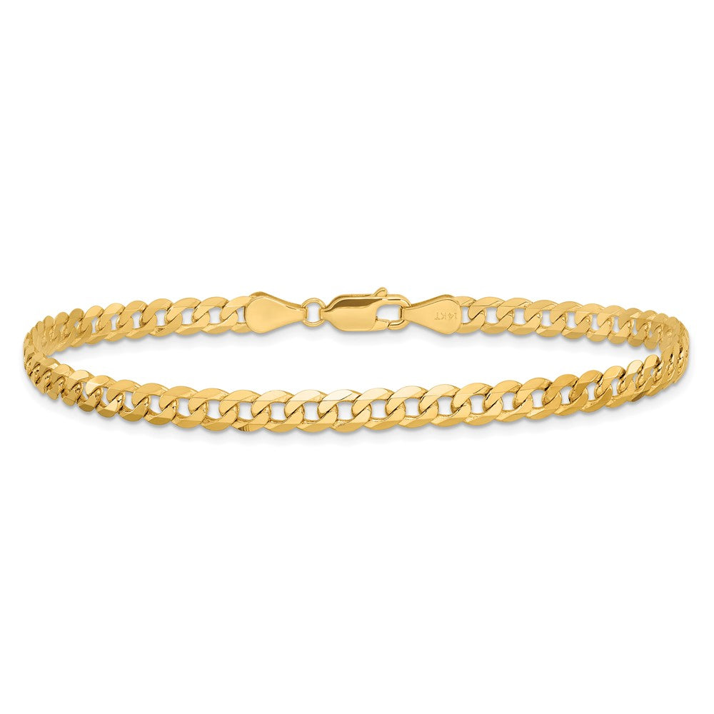 14k 4.75mm Flat Beveled Curb Chain Bracelet (6.38 grams)