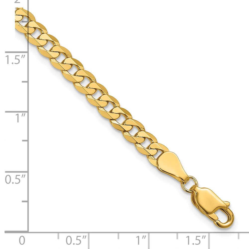 14k 4.75mm Flat Beveled Curb Chain Bracelet (6.38 grams)