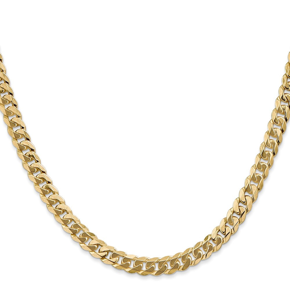 14k 5.75mm Flat Beveled Curb Chain (23.52 grams)