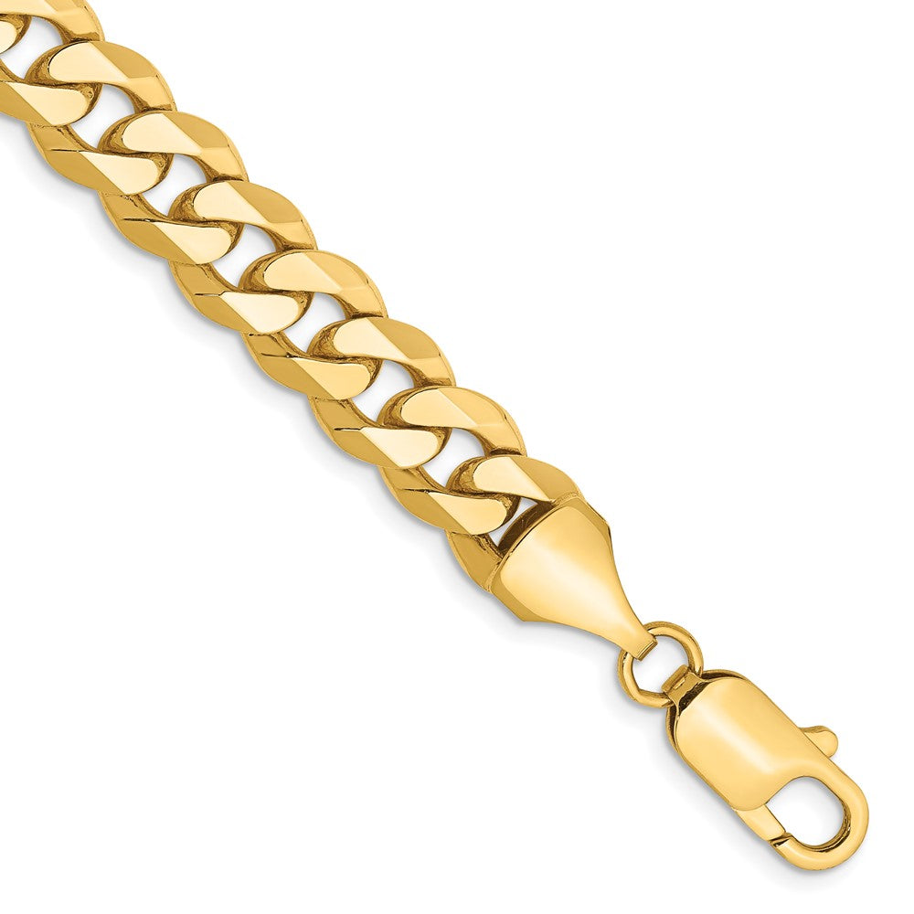 14k 8.5mm Flat Beveled Curb Chain Bracelet (26.75 grams)