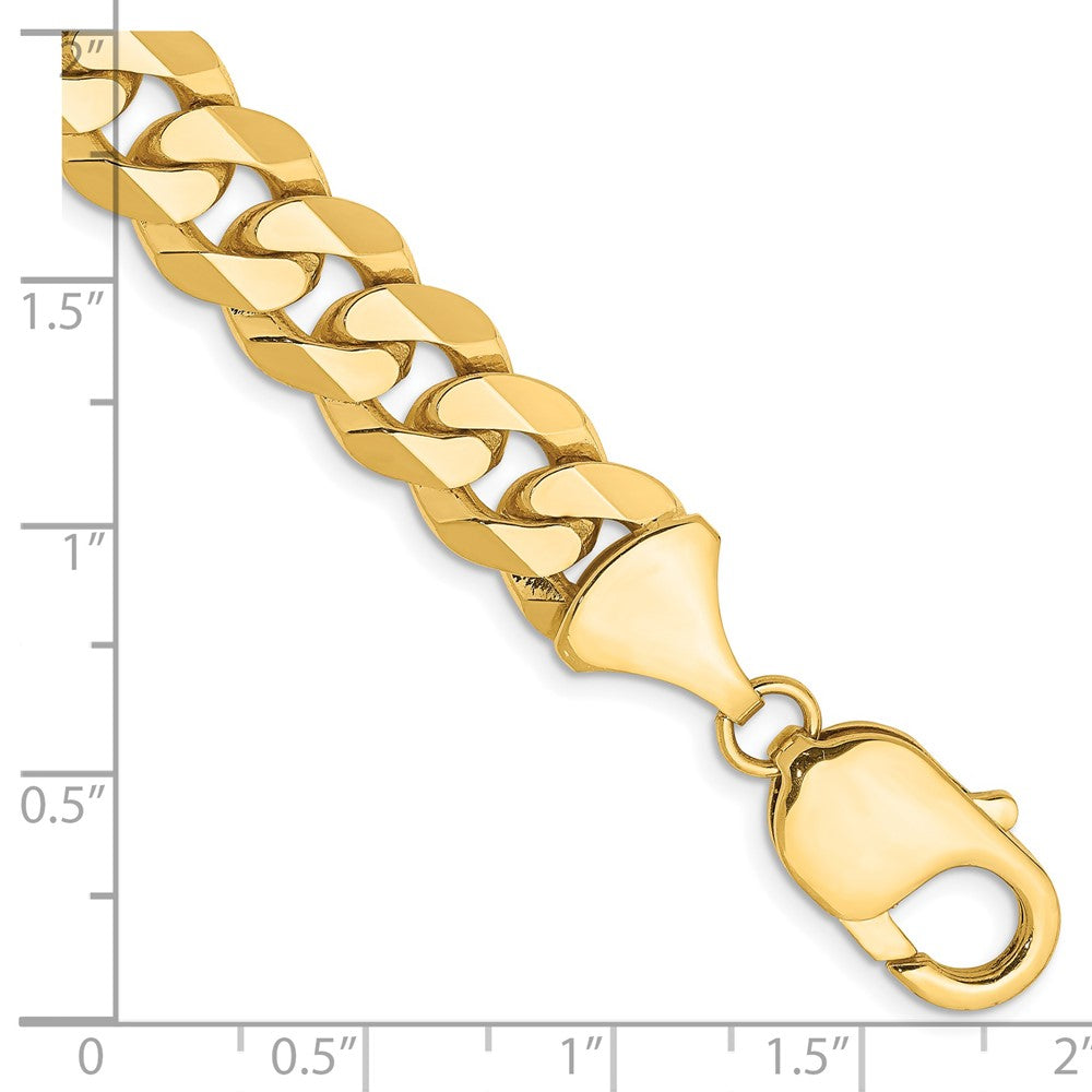 14k 9.5mm Flat Beveled Curb Chain Bracelet (31.65 grams)