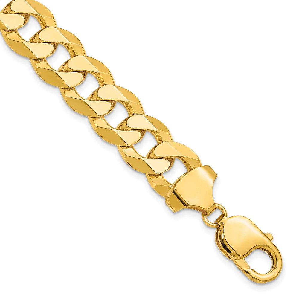 14k 12.0mm Flat Beveled Curb Chain Bracelet (44.67 grams)