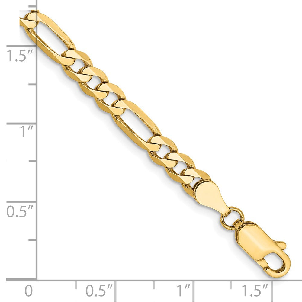 14k 4.75mm Flat Figaro Chain Bracelet (5.31 grams)