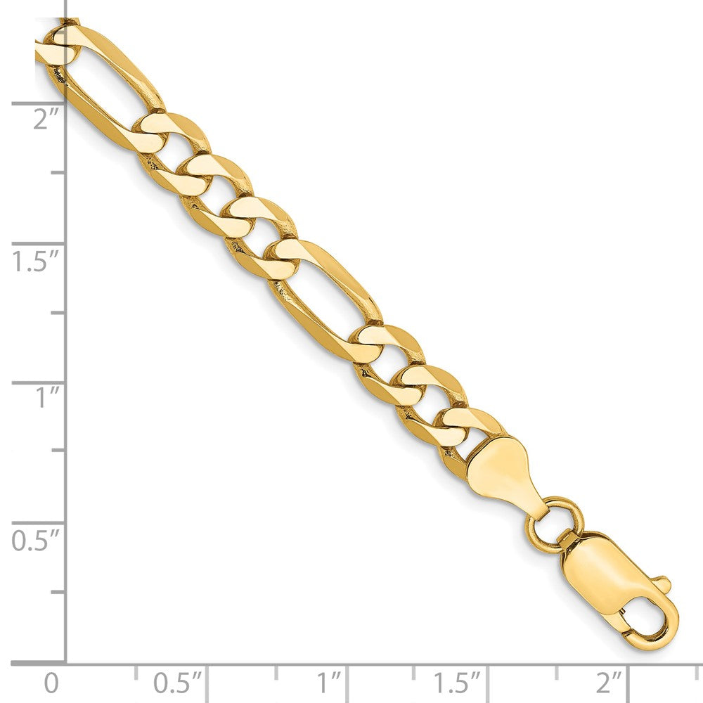 14k 6.25mm Flat Figaro Chain Bracelet (8.31 grams)