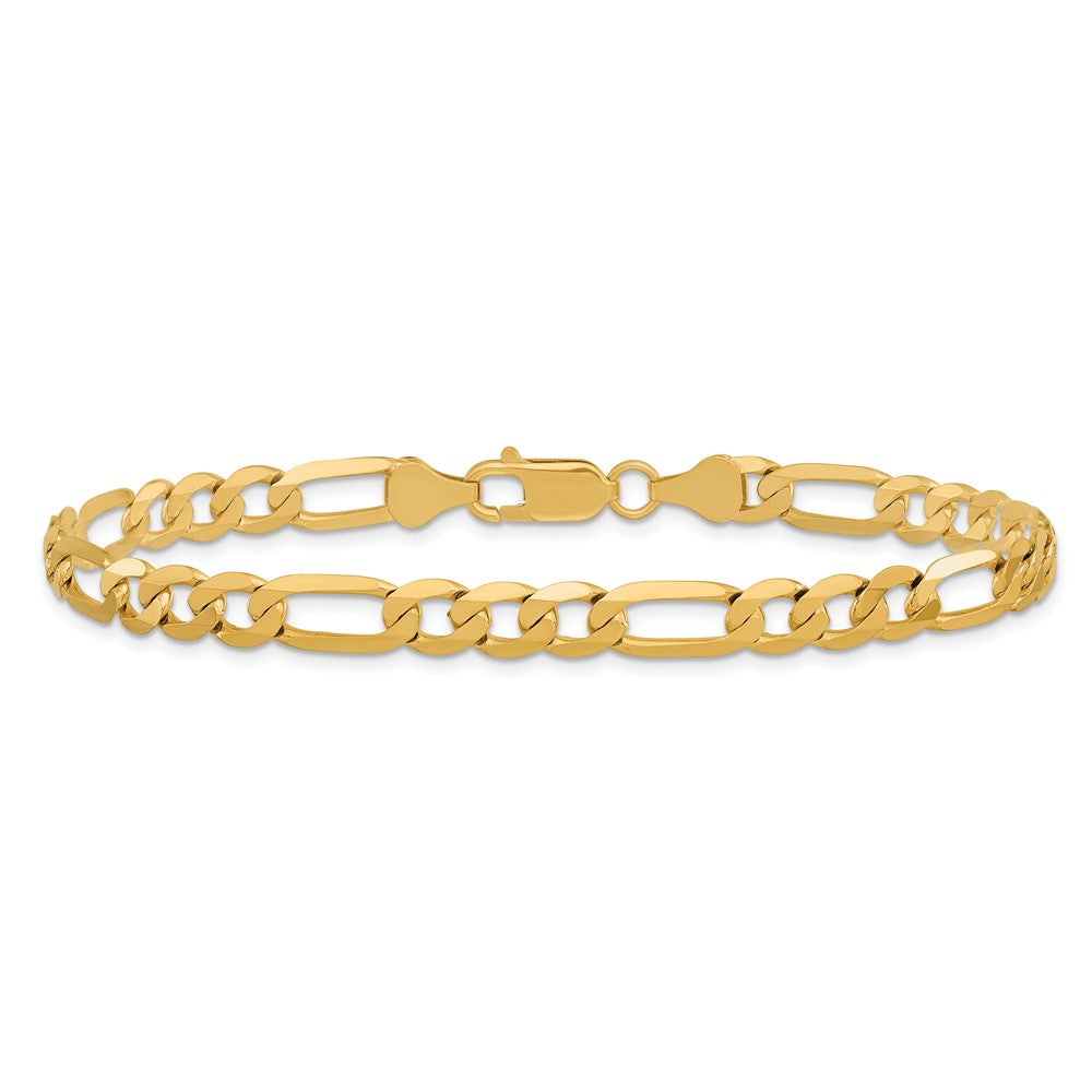 14k 6.25mm Flat Figaro Chain Bracelet (8.31 grams)