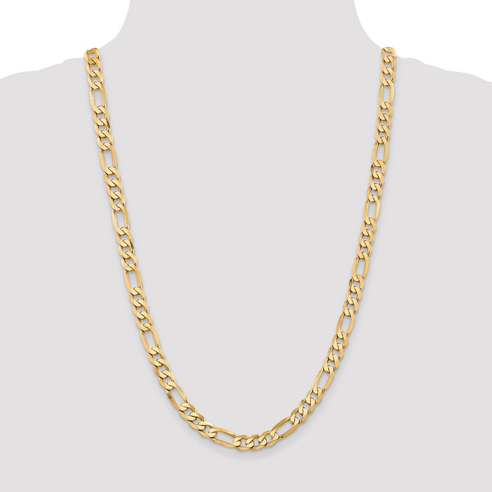 14k 7.5mm Flat Figaro Chain (36.81 grams)