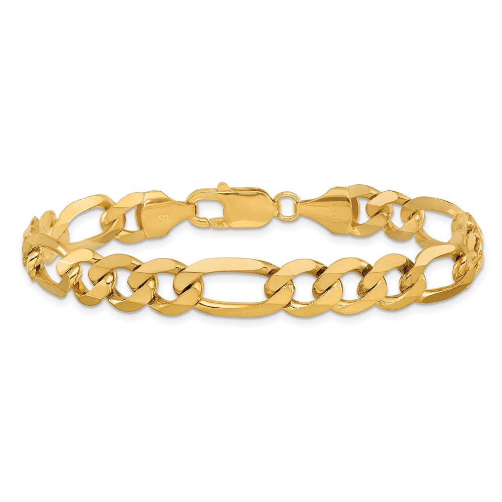 14k 8.75mm Flat Figaro Chain Bracelet (20.91 grams)