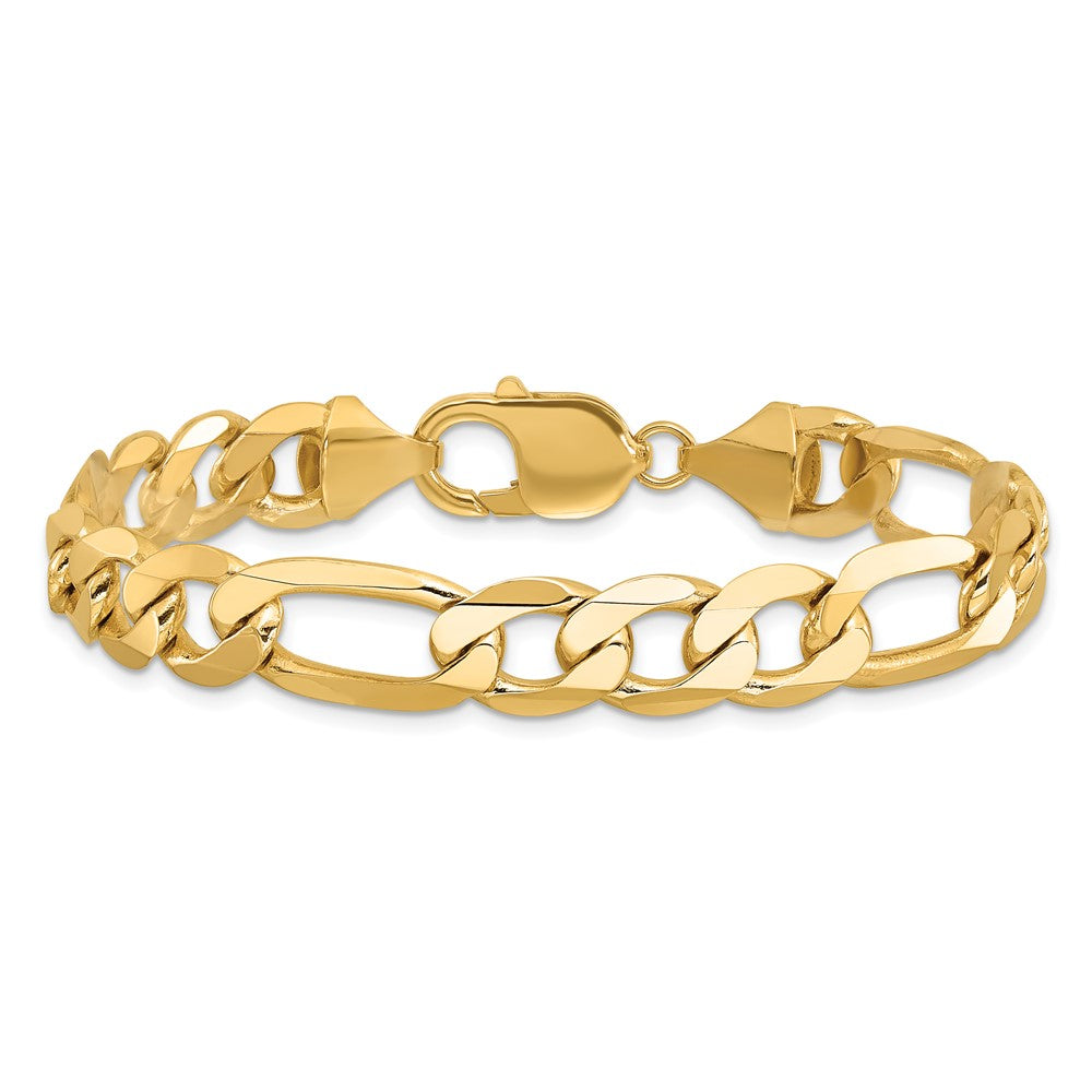 14k 10mm Flat Figaro Chain Bracelet (26.20 grams)
