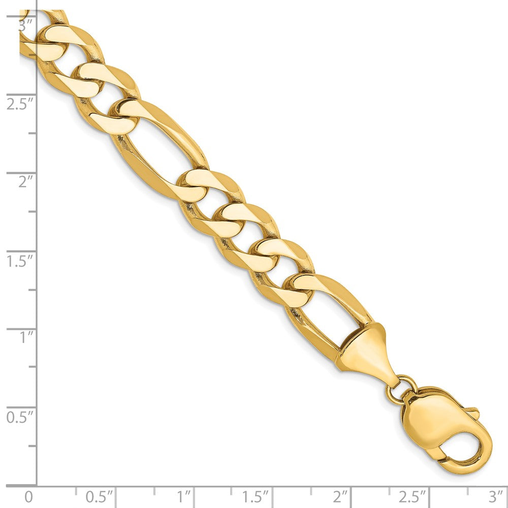 14k 10mm Flat Figaro Chain Bracelet (26.20 grams)