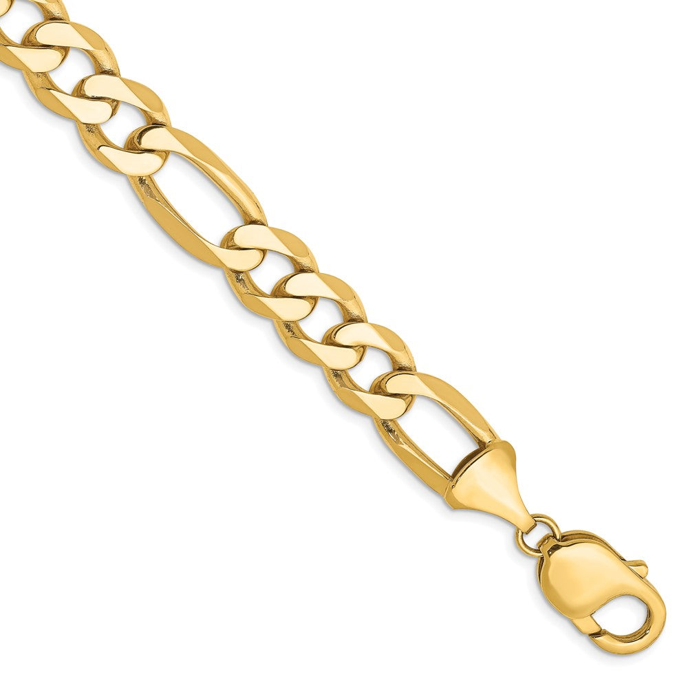 14k 10mm Flat Figaro Chain Bracelet (26.20 grams)