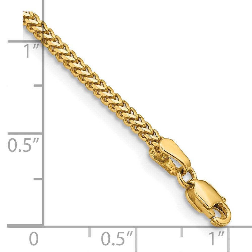 14k 1.5mm Franco Chain Bracelet (3.18 grams)