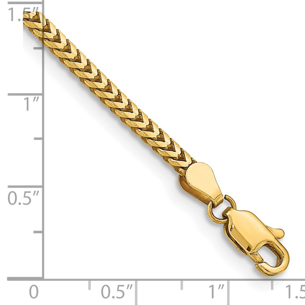 14k 2.5mm Franco Chain Bracelet (8.27 grams)