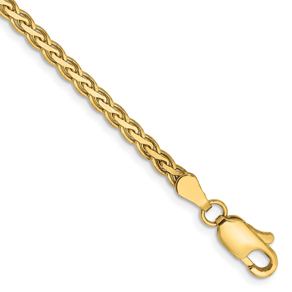 14k 2.8mm Flat Wheat Chain Bracelet (4.37 grams)