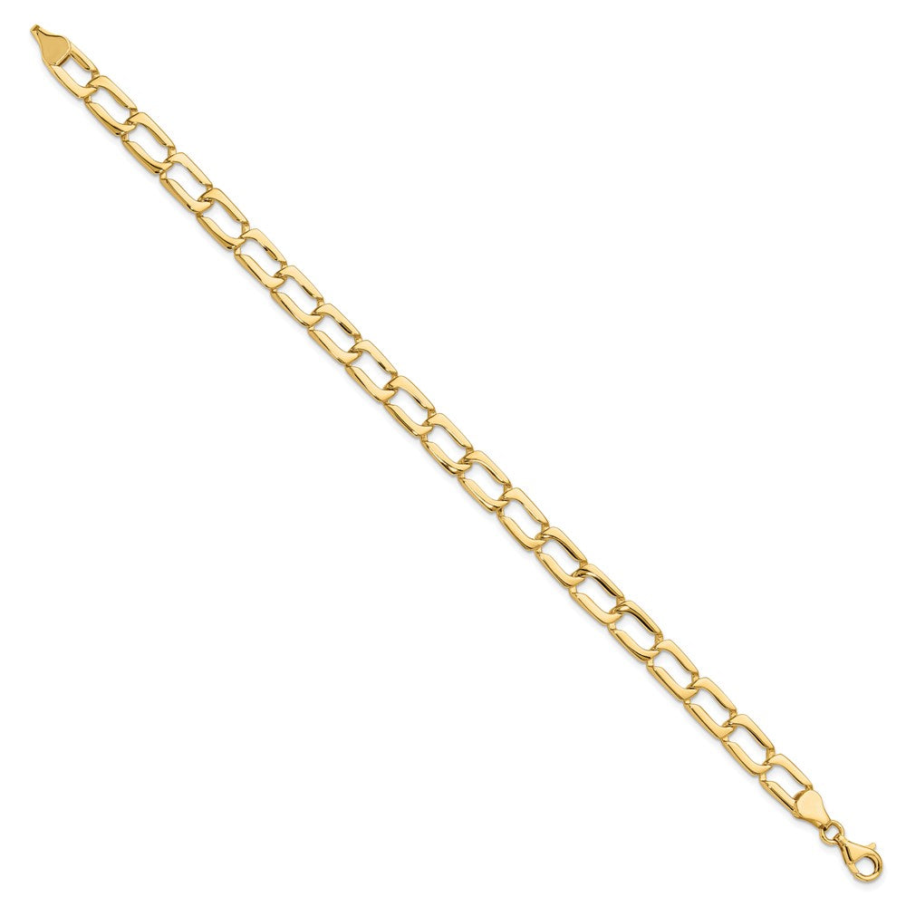 14k Yellow Gold 9 mm Polished Link Bracelet (9.77 grams)