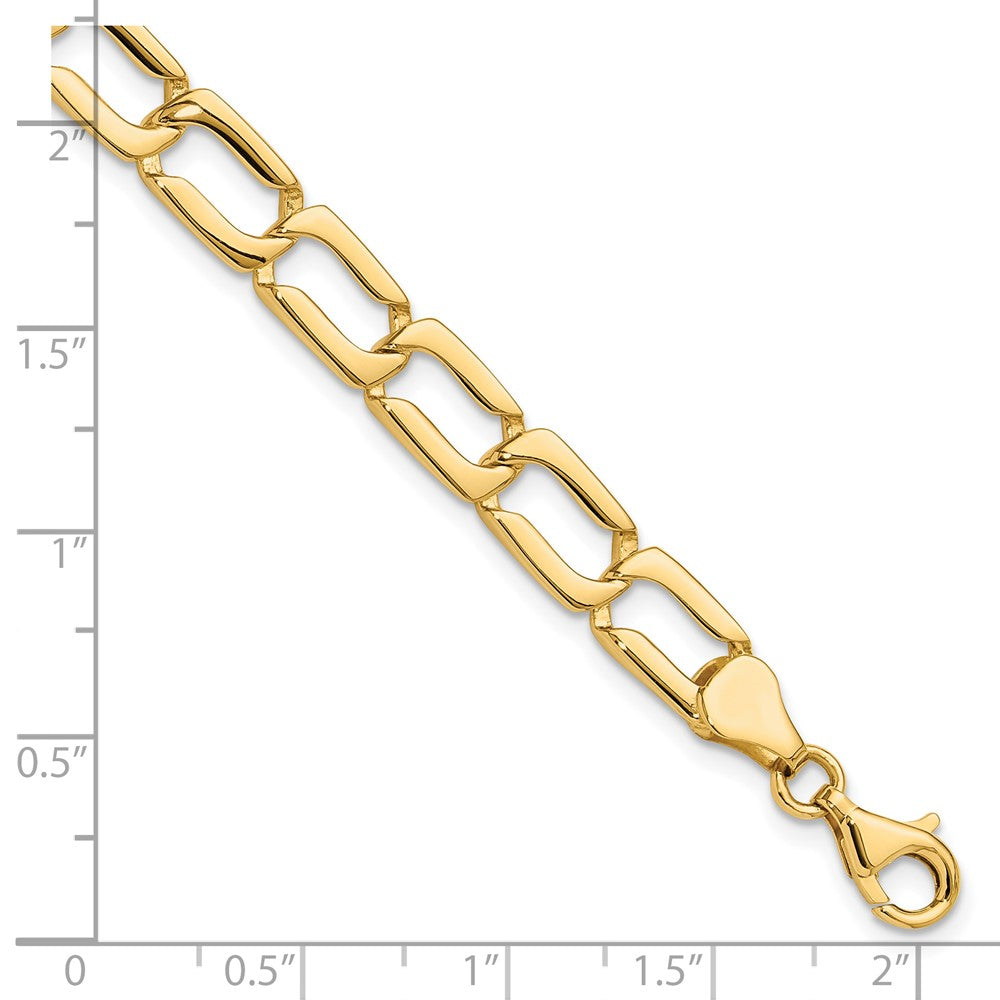 14k Yellow Gold 9 mm Polished Link Bracelet (9.77 grams)