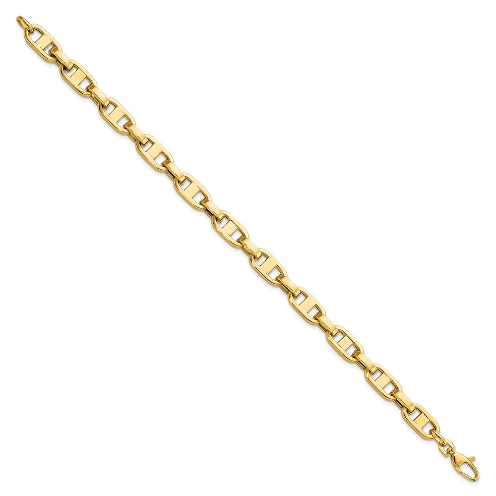 14k Yellow Gold 6 mm Fancy in Link Bracelet (11.11 grams)